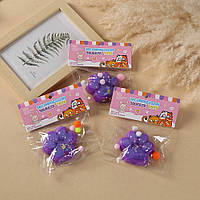 Іграшка Сквіш, Тютюн лапка Котика, антистрес (фіолетовий + синій) без флока