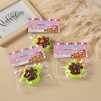 Іграшка Сквіш, Таба лапка Котика, антистрес (салатовий + коричневий) без флока