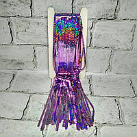 Шторка дощик з фольги для фотозони 1х2 м голограма блискуча Рожева 2352-2