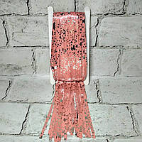 Шторка дощик з фольги для фотозони матова Зірки 1х2 м Персикова 22359-2