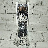 Шторка дощик з фольги для фотозони Зірки 1х2 м Срібло 922-1