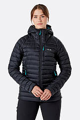 Пуховик жіночий Rab Microlight Alpine Long Jacket Womens 16 Чорний (821468938304), 8732835 — 427