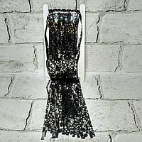 Шторка дощик з фольги для фотозони Зірки 1х2 м Чорна 922-3