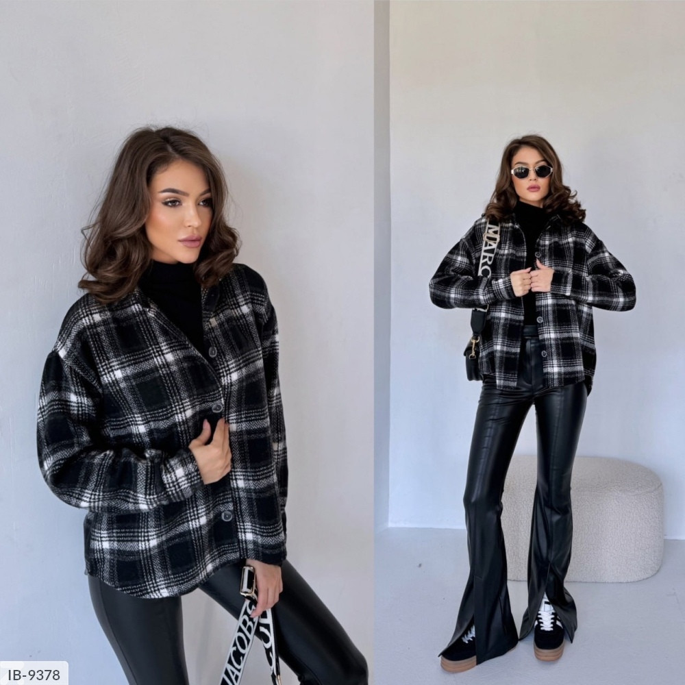 Сорочка жіноча натуральна тепла вовняна вільного фасону оверсайз для прогулянок розмір 42-46 арт 081