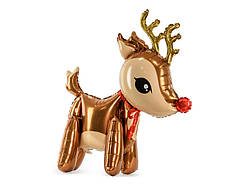 1502 Фольгована кулька стояча фігура Північний олень 50х62см PartyDeco уп