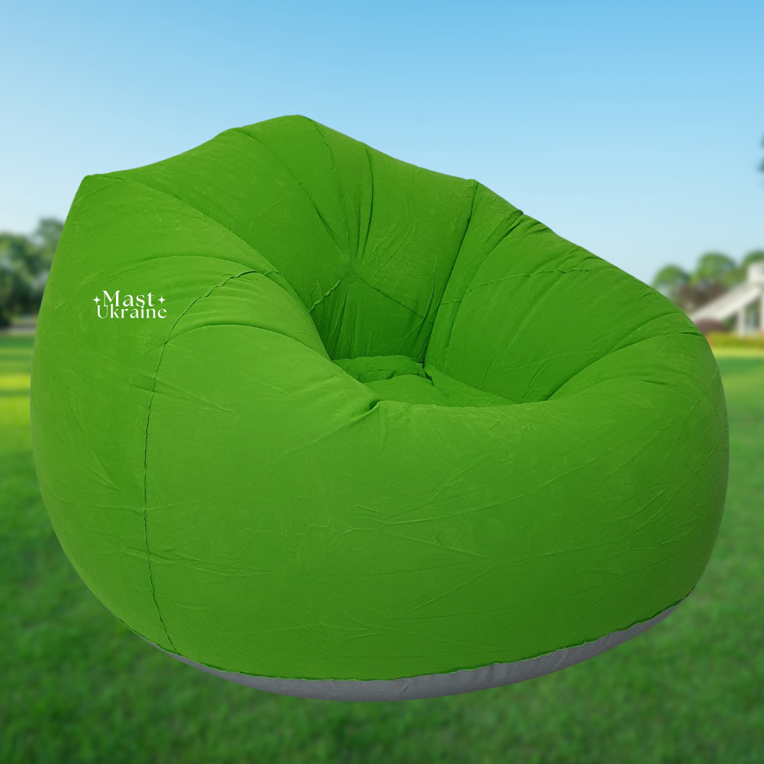 Надувне крісло-мішок ПВХ до 150кг (110x110x85см) KR-1-Green