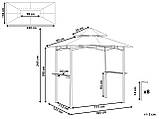 Павільйон для гриля 240 x 148 cm NARO, альтанка для барбекю, фото 8