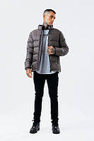 Hype deep куртка чоловіча стьобана, нейлон, коричнева Л.