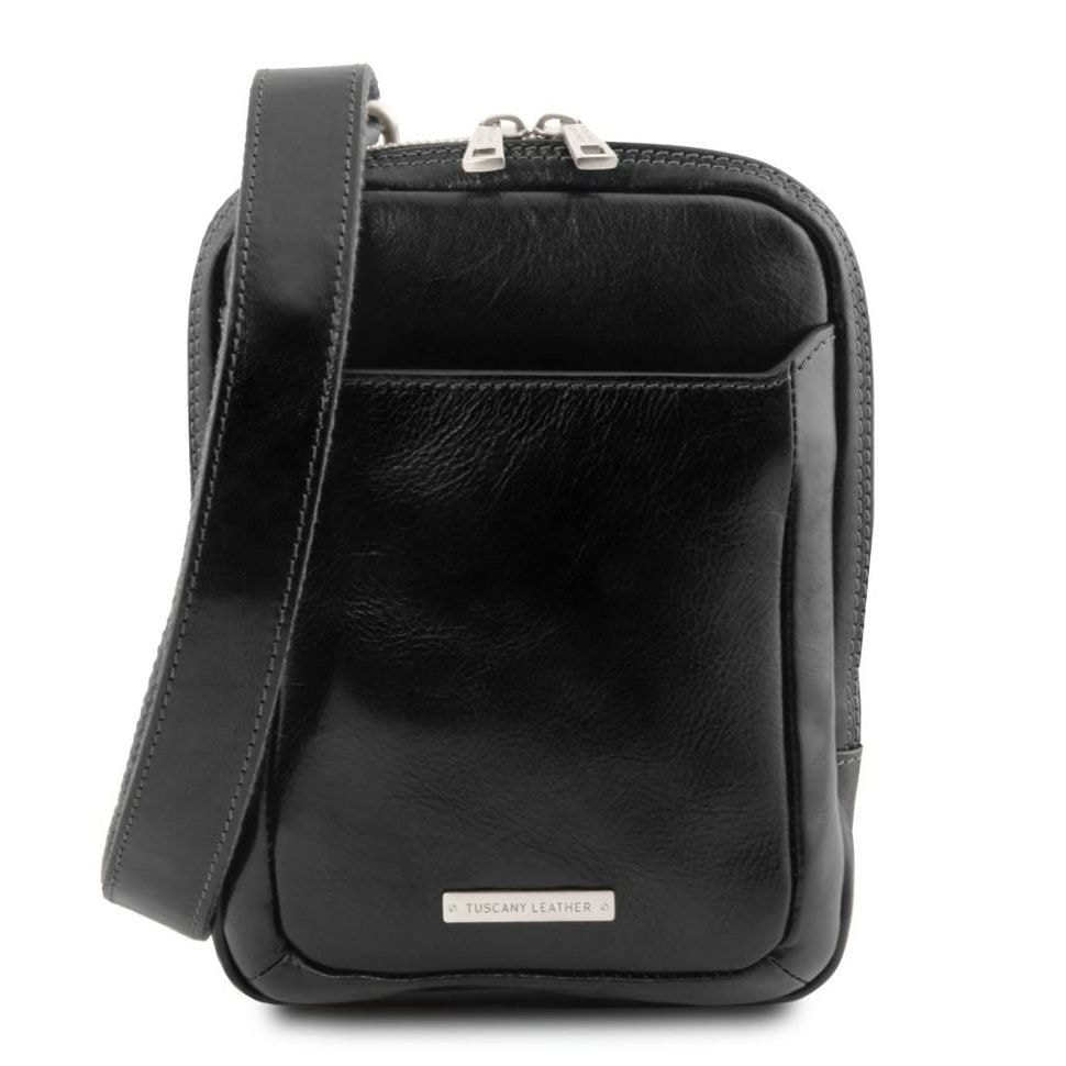 Сумка на плече ділова шкіряна Mark TL141914 від Tuscany Leather (Італія) (Чорний)