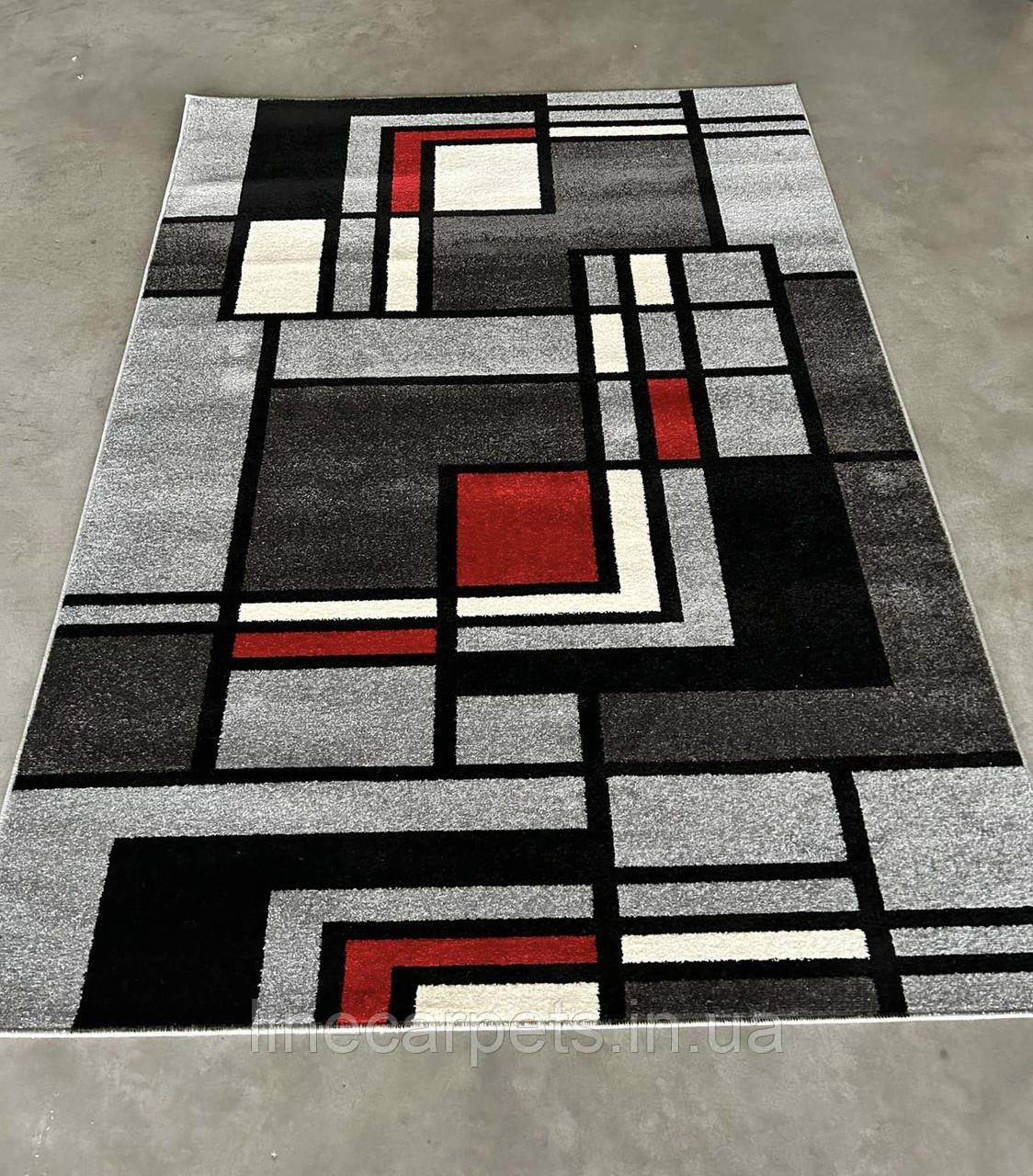 Сучасний килим Camino 02581C L.GREY-L.RED