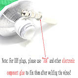 3 контактні Jack 3.5мм штекрер Аудіо Стерео для телефонів, гарнітури з гумовим хвостовиком, фото 3