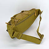 Багатофункціональна тактична поясна сумка 800D на 5 л в кольорі Койот, фото 5
