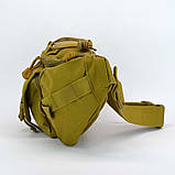 Багатофункціональна тактична поясна сумка 800D на 5 л в кольорі Койот, фото 7