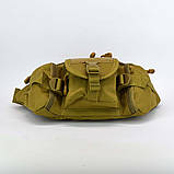 Багатофункціональна тактична поясна сумка 800D на 5 л в кольорі Койот, фото 9