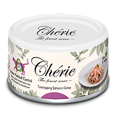 Корм вологий Cherie Hairball Control Tuna Salmon для кішок із тунцем і лососем контроль грудка, 7737337 — 180