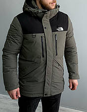 Чоловіча куртка The North Face зимова подовжена, теплий пуховик Зе Норт Фейс із капюшоном, фото 5