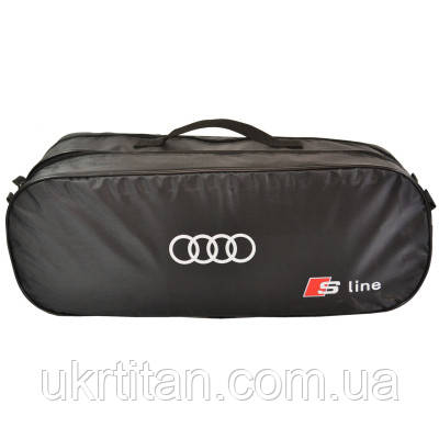 Оригінал! Сумка-органайзер Poputchik в багажник Audi S-Line чорна (03-099-2Д) - Вища Якість!, фото 1