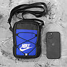 Сумка барсетка через плече Nike RIO чорна-синя тканинна молодіжна месенджер, фото 2