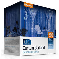 Популярний! Гірлянда ColorWay штора водоспад 3x3м 300LED 220V синя (CW-GW-300L33VWFBL) - Краща якість тільки на Nukleon.com.ua
