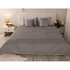 Promo Ціна! Покривало Руно двостороннє декоративне Velour Grey ромб 180х220 см (340.55_Grey ромб) - тільки на ZaGrosh.com.ua