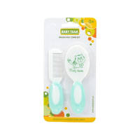 Популярний! Набір для догляду за дитиною Baby Team гребінець і щітка з натуральної щетин (7106_бирюзовый) - Краща якість тільки на