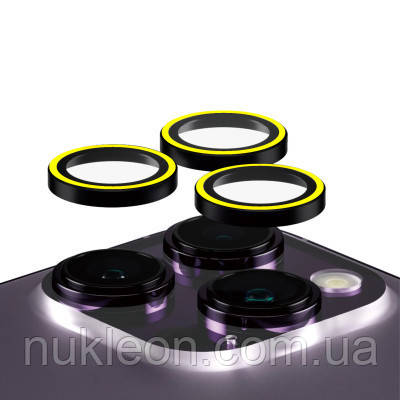 Популярний! Скло захисне Armorstandart for Camera AR iPhone 14 Pro / 14 Pro Max Yellow (ARM76146) - Краща якість тільки на, фото 1