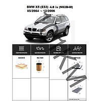 Комплект фільтрів BMW X5 (E53) 4.8 is (2004-2006) WIX