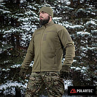 M-Tac тактична тепла військова флісова куртка на блискавці Combat Fleece Polartec Jacket Tan