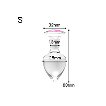 Анальна пробка скляна Glass Jewerly S size, фото 4
