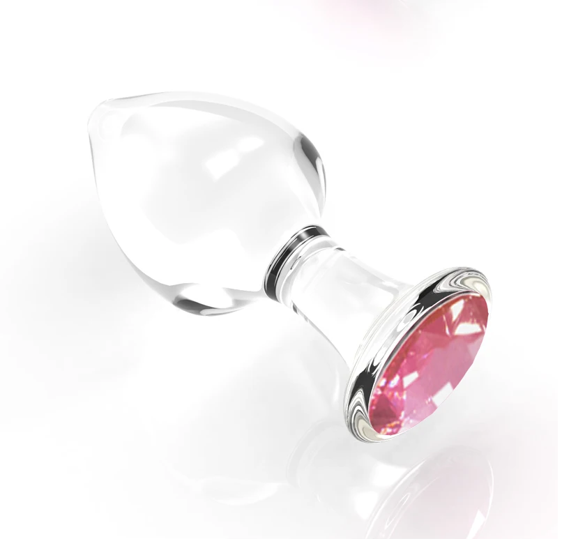 Анальна пробка скляна Glass Jewerly L size