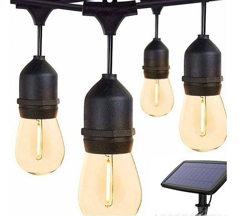 Гірлянда Ретро лампа (SFK-13) із сонячною панеллю 5m/10led, фото 1
