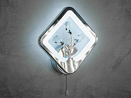 Світлодіодне бра для спальні, коридору, колір хром, 12 W 8157-1HR-LS