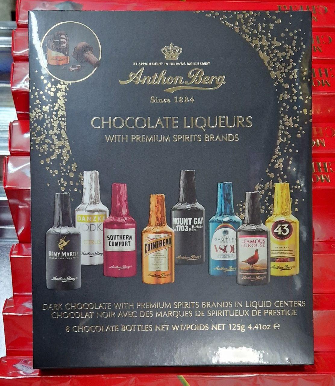 Шоколадні бутилочки з алкоголем Anthon Berg 125 г.