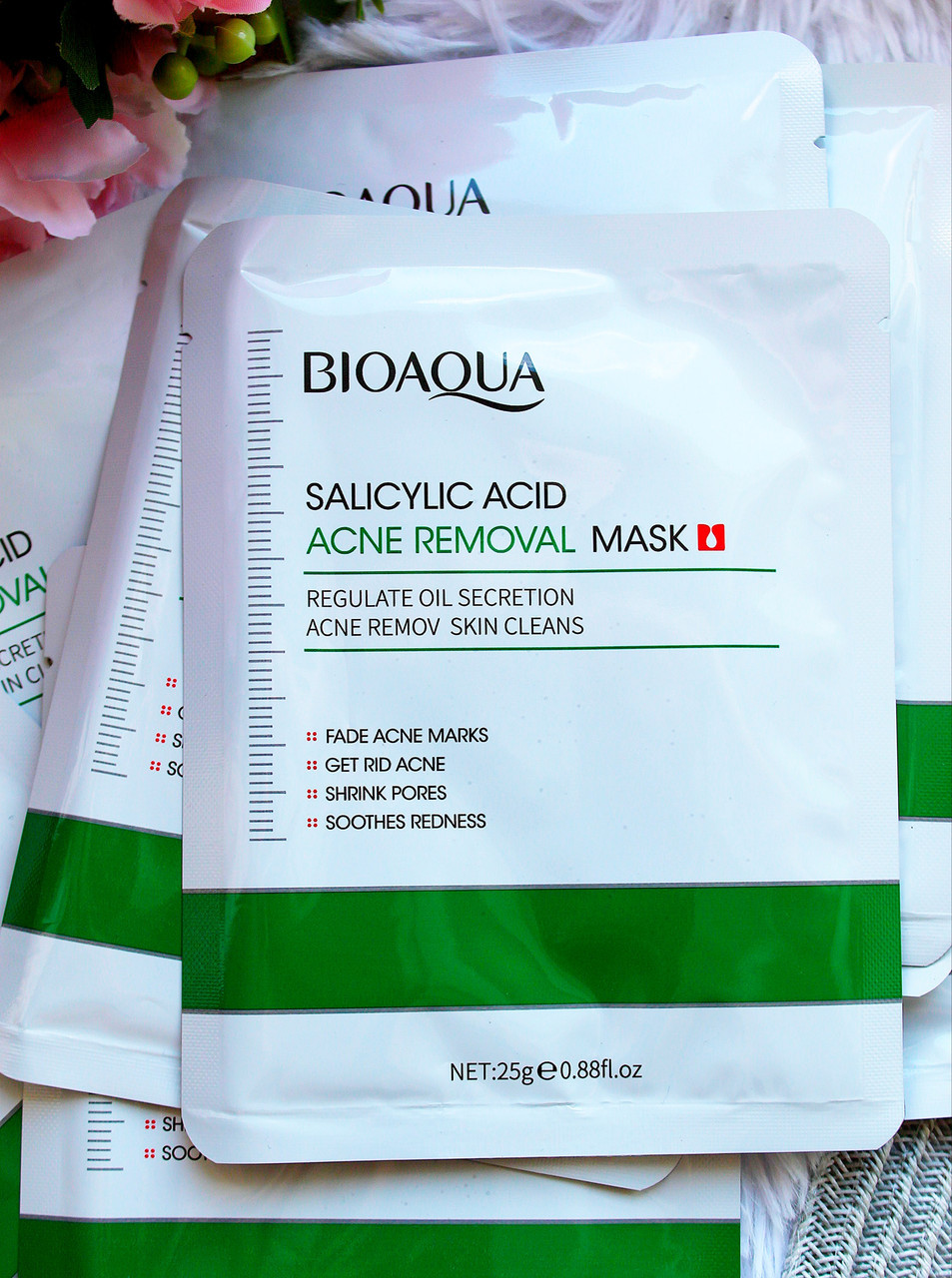 Тканинна маска для обличчя від акне із саліциловою кислотою BIOAQUA, 25 г