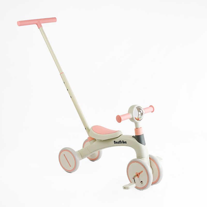 Дитячий велосипед-беговел 4 в 1 Best Trike BST-565 рожевий