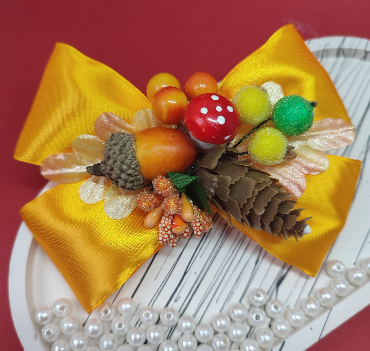 Осінні бантики резинка заколка Осенние резиночки заколочки бант Осенняя фотосессия Осіння фотосесія, фото 1