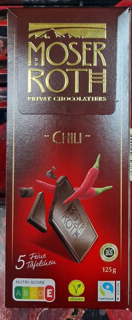 Шоколад з перцем Moser Roth Sauerkirisch-Chili 125 г., фото 1