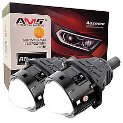 Світлодіодна LED лінза для фар AMS ORIGINAL A3 MAX 3.0 F/R 68W 5500K комплект 2 шт