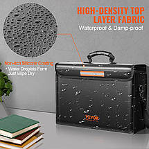 VEVOR 2 шт. Вогнестійкий водонепроникний мішок для документів 390 x 315 x 355 мм Вогнетривкий мішок для грошей Портфель BIC, фото 4