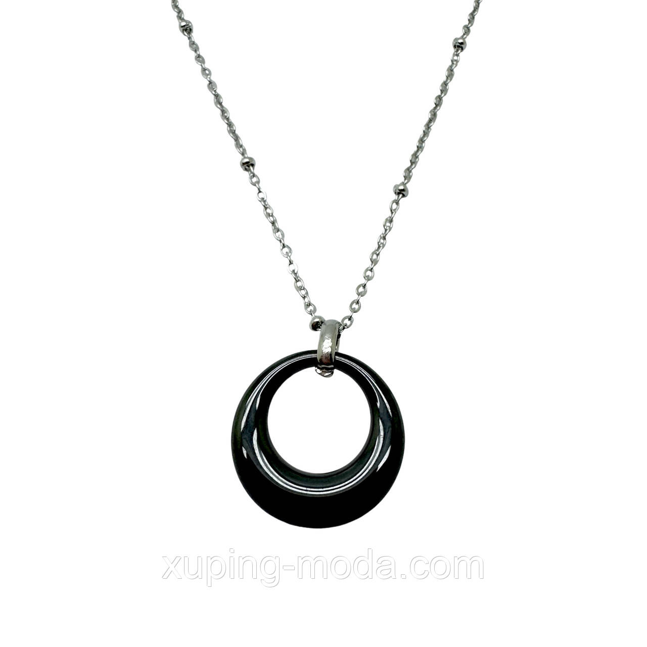 45+5 см х 17 мм. Ланцюжок ксюпінг. Родій, фото 1