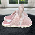 Капці жіночі домашні закриті рожеві з великими вушками 4639, фото 2