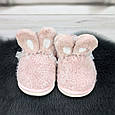 Капці жіночі домашні закриті рожеві з великими вушками 4639, фото 3