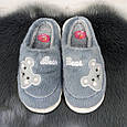 Тапочки домашні теплі жіночі або підліткові сірі з ведмедиком Fangre 4640, фото 3