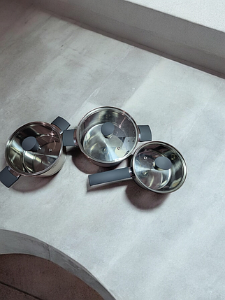 Шикарний набір посуду 6 пр. з неіржавкої сталі Ardesto Gemini Trento AR3606G, фото 1