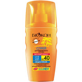 Засіб для засмаги Біокон Спрей для безпечної засмаги Високий захист SPF-40 160 мл (4820008318411) - оригінал