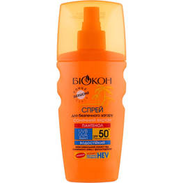 Засіб від засмаги Біокон Спрей для безпечної засмаги Сонячний екран SPF-50+ 160 мл (4820160031180) - оригінал