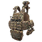 Плитоноска ShieldPro Multicam зі швидким скиданням. MOLLE 9 підсумків., фото 3