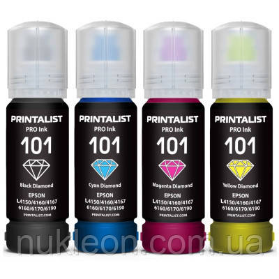 Популярний! Чорнило Printalist Epson L4150/4160 4х70г B/C/M/Y (PL101SET) - Краща якість тільки на Nukleon.com.ua