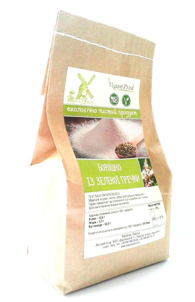 Борошно зеленої гречки Органик-Продукт 1000г