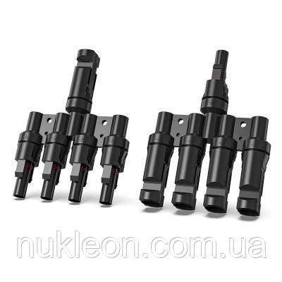Популярний! Конектор 2E MC4 30A 1000V, два Y-подібні (2E-ASP-MC4-1T4) - Краща якість тільки на Nukleon.com.ua